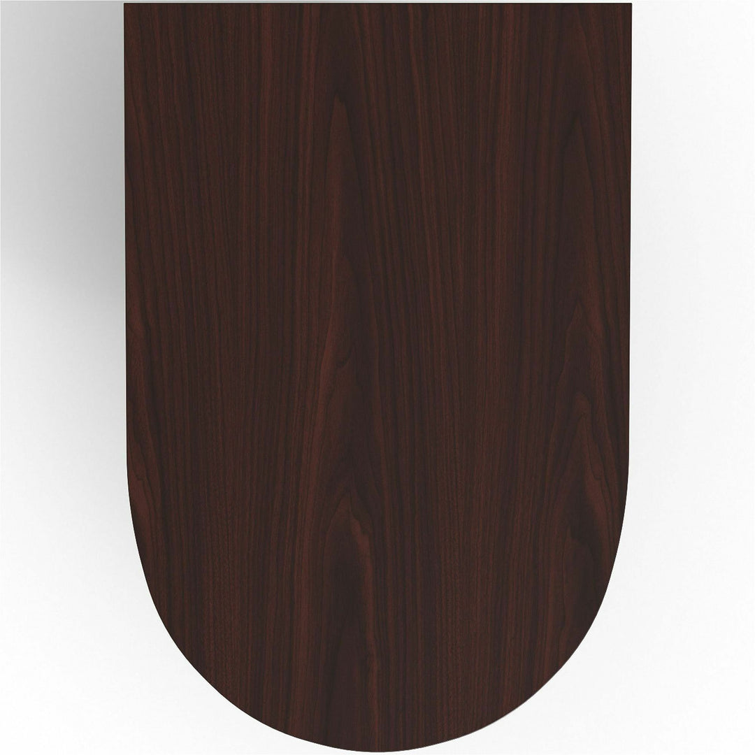 Image of Lorell Tabletop, Half-racetrack, Modular, 72"x48"x1-1/2", Mahogany