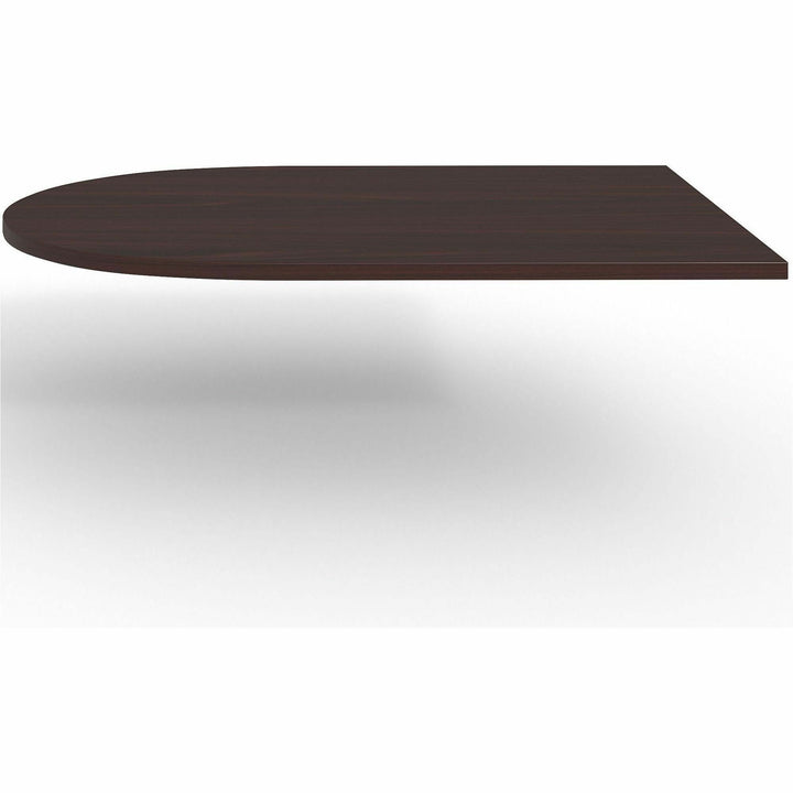 Image of Lorell Tabletop, Half-racetrack, Modular, 72"x48"x1-1/2", Mahogany
