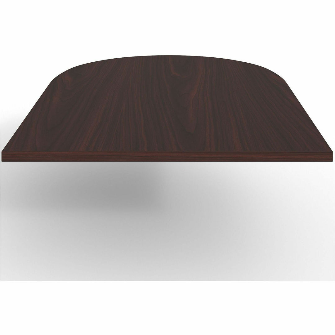 Image of Lorell Tabletop, Half-racetrack, Modular, 72"x48"x1-1/2", Mahogany