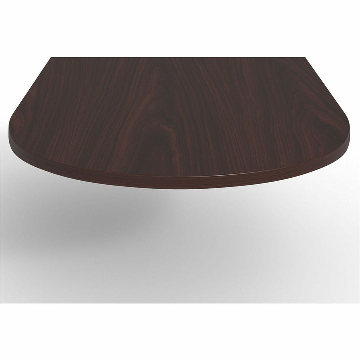 Image of Lorell Tabletop, Half-racetrack, Modular, 72"x48"x1-1/2", Mahogany