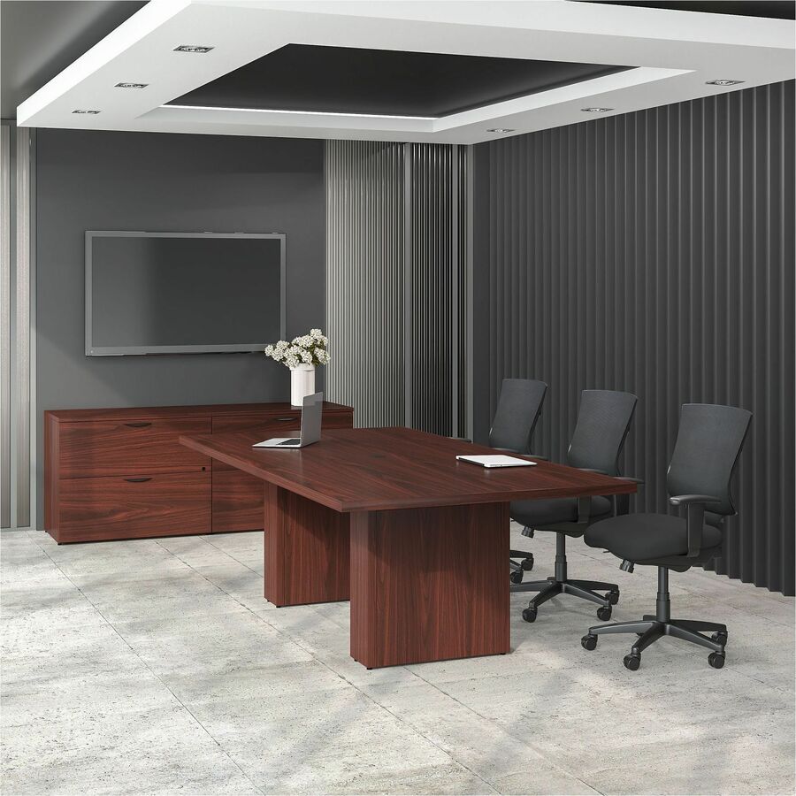 Image of Lorell Tabletop, Rectangular, Modular, 72"x48"x1-1/2", Mahogany