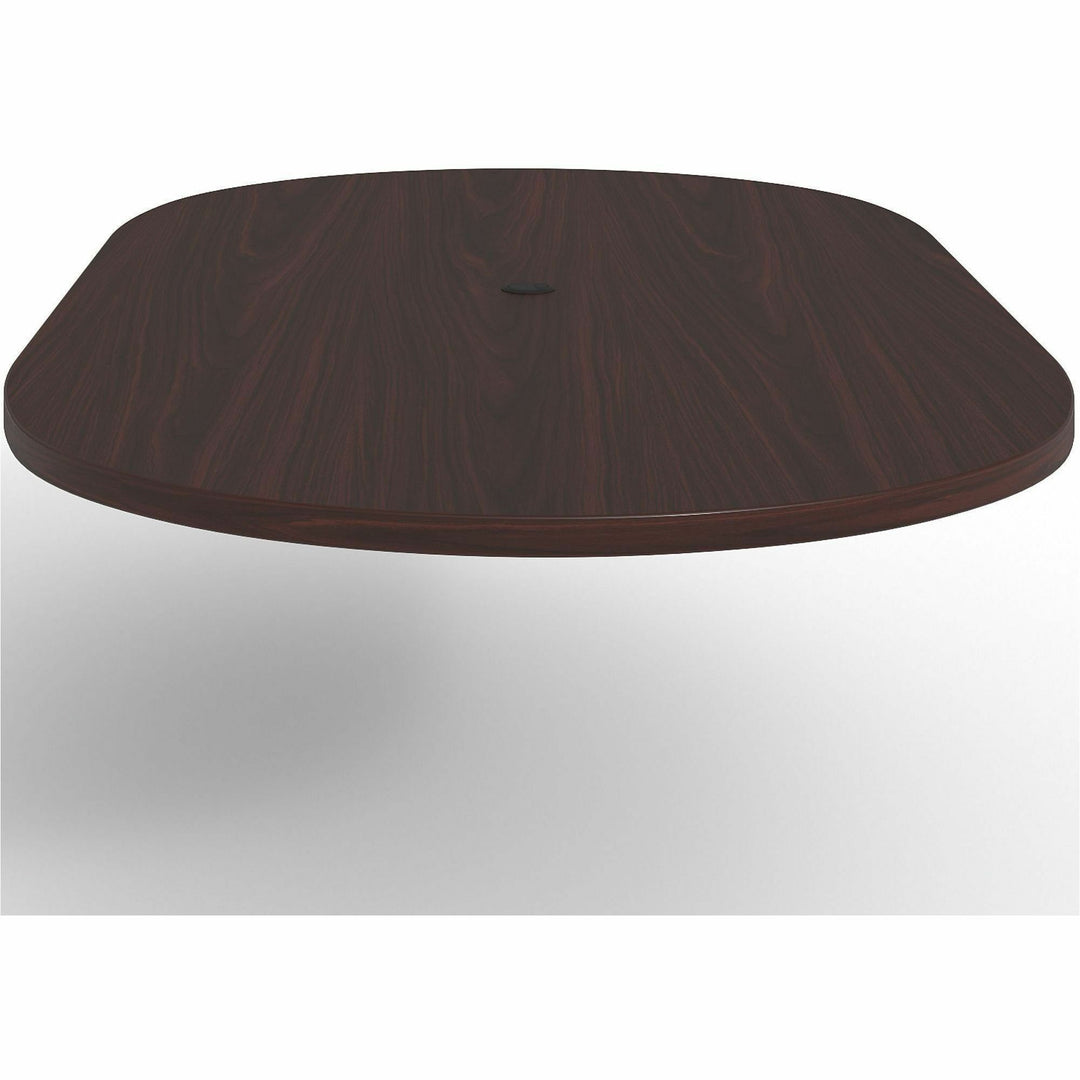Image of Lorell Tabletop, Racetrack, Standalone, 96"x48"x1-1/2", Mahogany