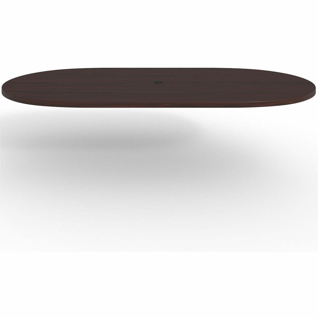 Image of Lorell Tabletop, Racetrack, Standalone, 96"x48"x1-1/2", Mahogany