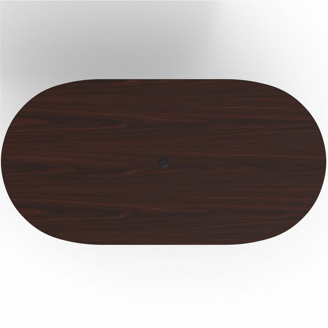 Image of Lorell Tabletop, Racetrack, Standalone, 96"x48"x1-1/2", Mahogany
