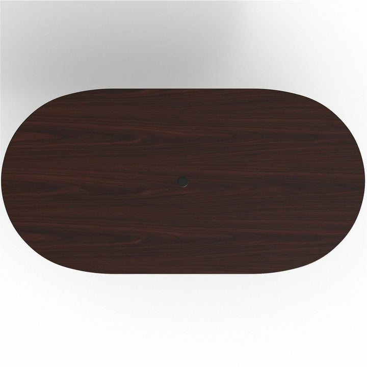 Image of Lorell Tabletop, Racetrack, Standalone, 96"x48"x1-1/2", Mahogany