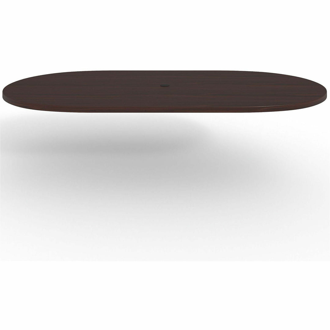 Image of Lorell Tabletop, Racetrack, Standalone, 96"x48"x1-1/2", Mahogany