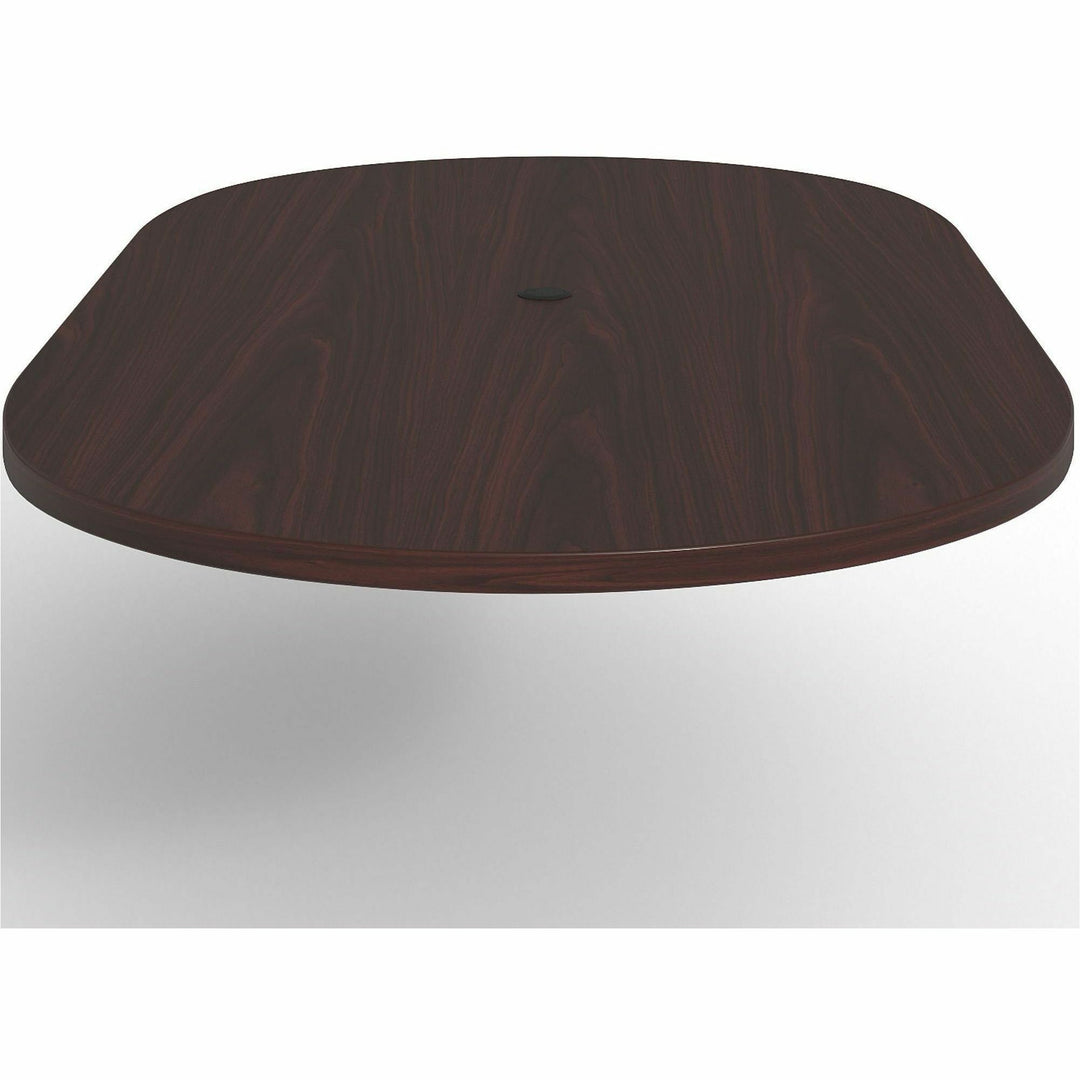 Image of Lorell Tabletop, Racetrack, Standalone, 96"x48"x1-1/2", Mahogany