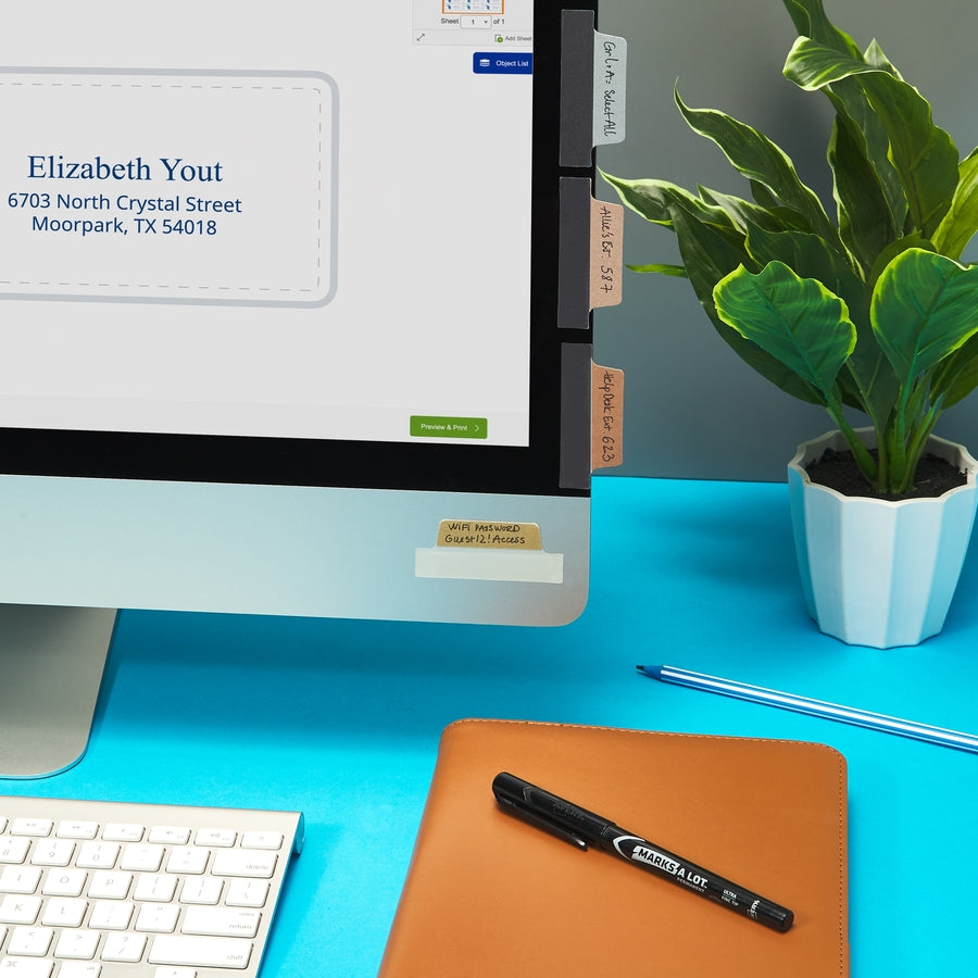 Image of Avery® Tabs, Repositionable, 2-Sided, 1"x1-1/2", 40/PK, AST