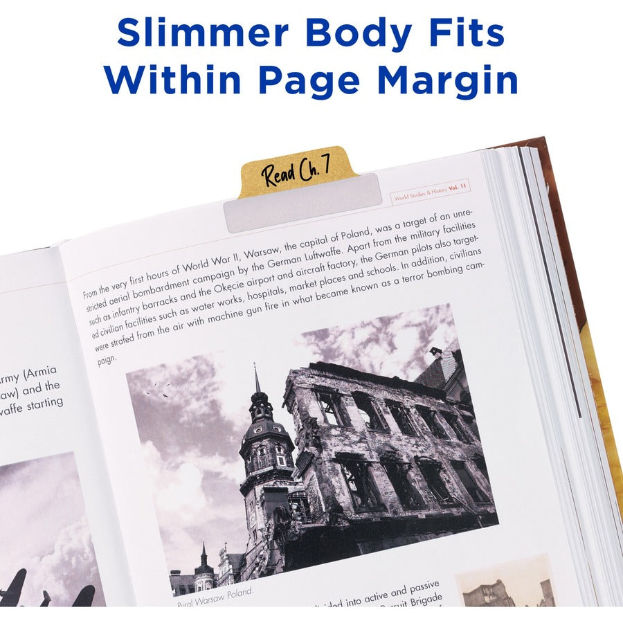 Image of Avery® Tabs, Repositionable, 2-Sided, 2-1/2"x1", 24/PK, Metallics