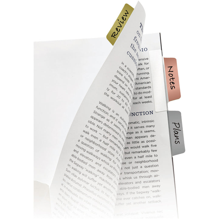 Image of Avery® Tabs, Repositionable, 2-Sided, 2-1/2"x1", 24/PK, Metallics