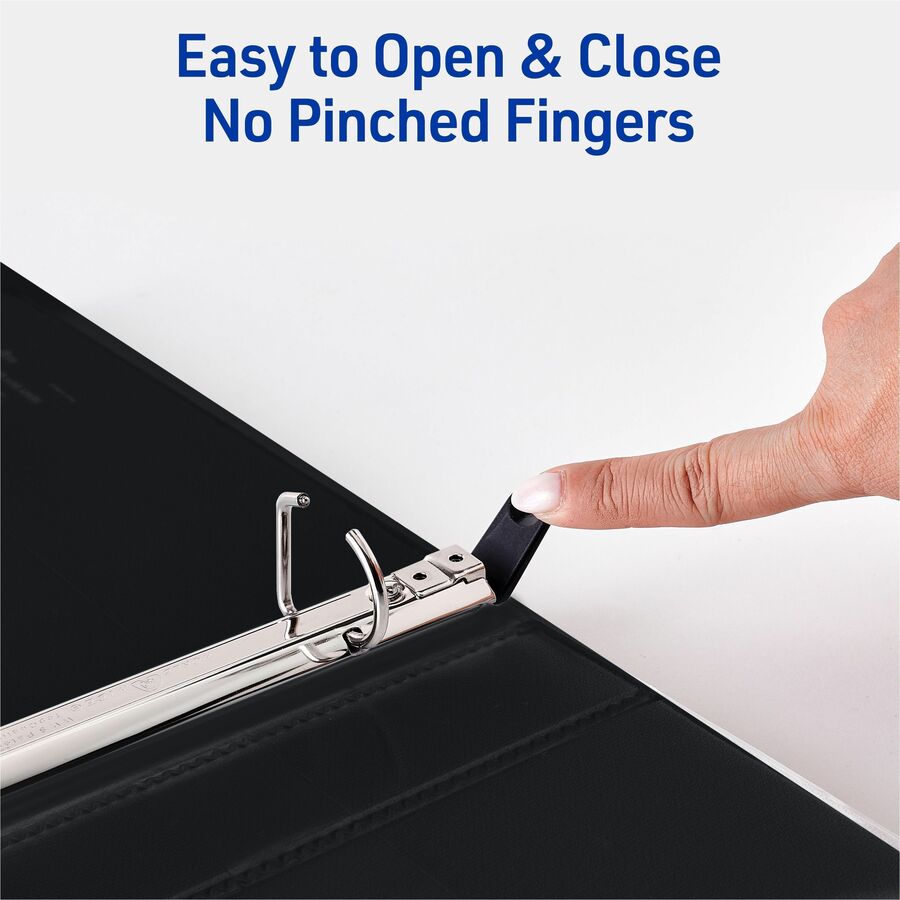 Image of Avery® Heavy-Duty View Binder With Durahinge And One Touch Slant Rings, 3 Rings, 0.5" Capacity, 11 X 8.5, Black
