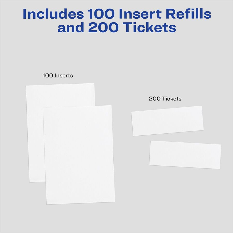Image of Avery® Name Badge Insert Refills, Vertical, 4 1/4 X 6, White, 100/pack