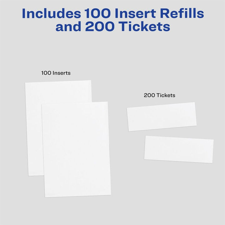 Image of Avery® Name Badge Insert Refills, Vertical, 4 1/4 X 6, White, 100/pack
