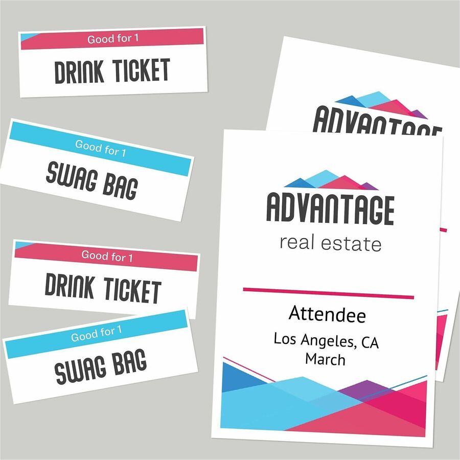 Image of Avery® 8522 Vertical Name Badge and Ticket Insertsfor Laser and Inkjet Printers