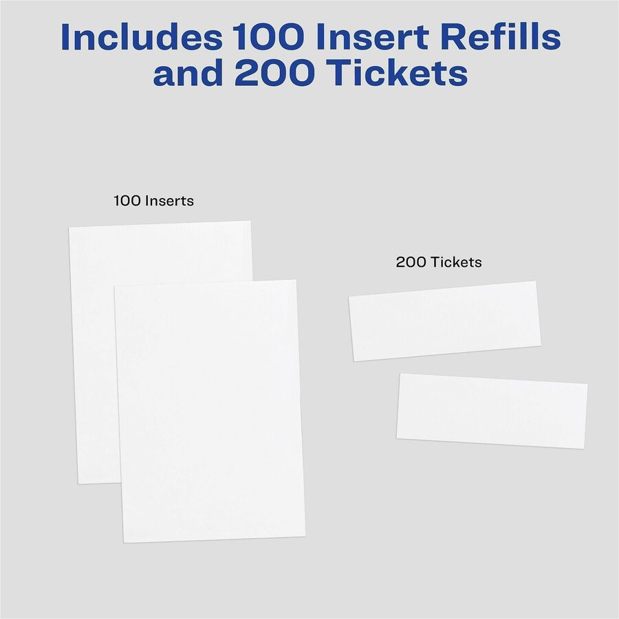 Image of Avery® 8522 Vertical Name Badge and Ticket Insertsfor Laser and Inkjet Printers