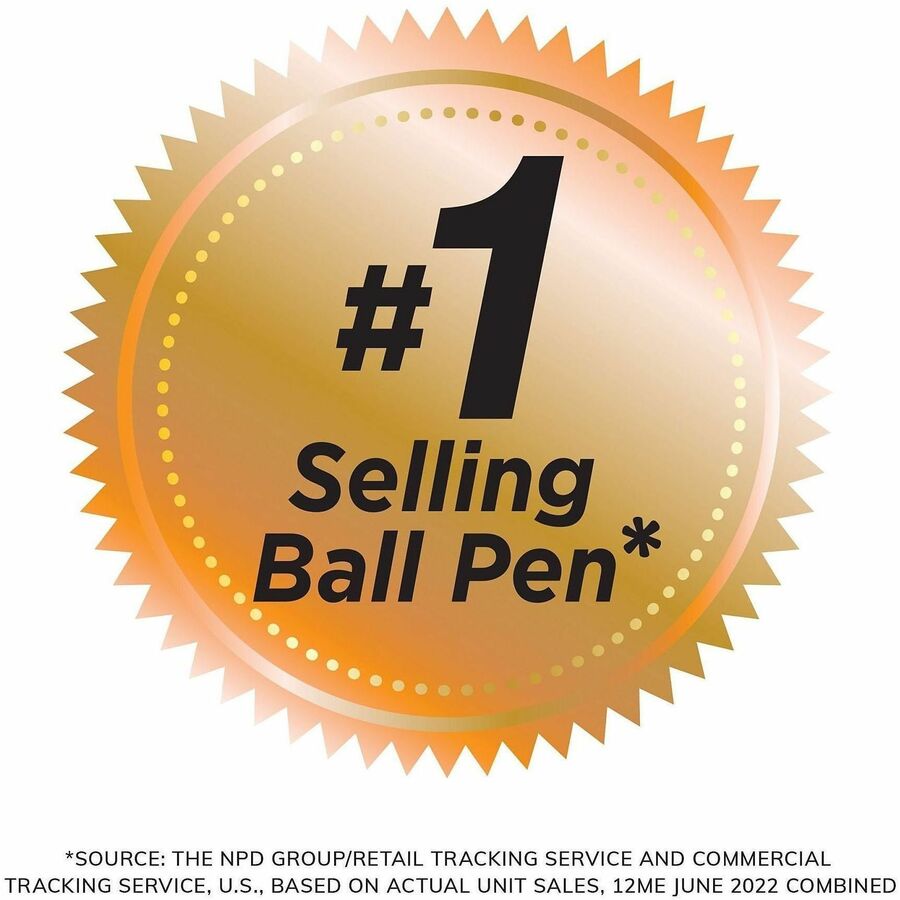 Image of BIC GSM609AST Round Stic Xtra Life Ball Point Pen, Assorted, 1 mm Pen Point, Assorted Ink, Translucent Barrel, 1 Box