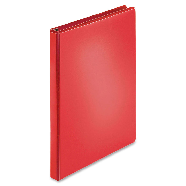 Image of Business Source View Binder, D-ring, 1" Capacity, 8-1/2"x11", Red