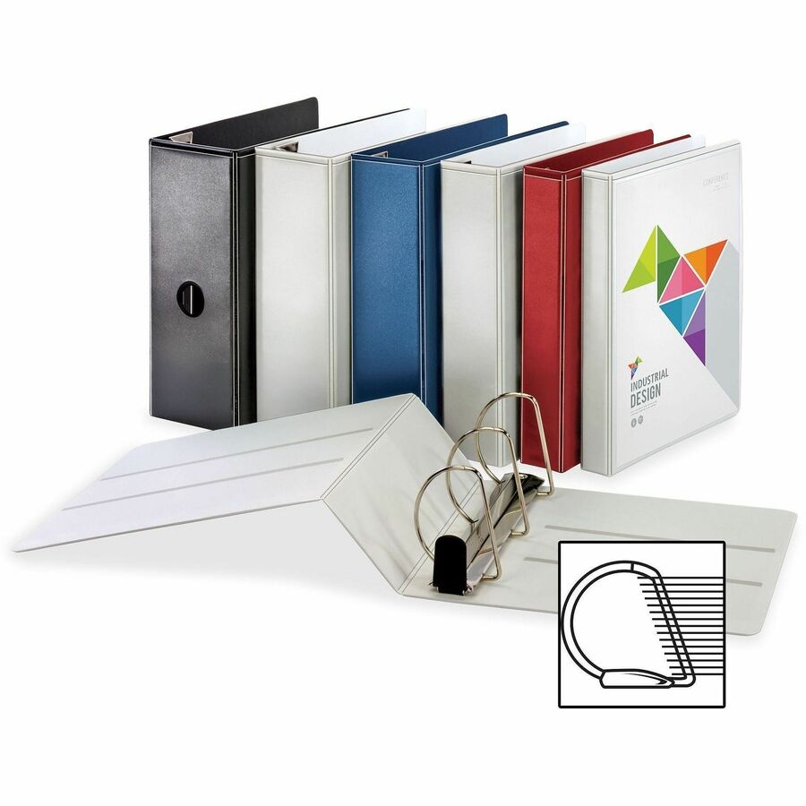 Image of Business Source View Binder, D-ring, 2" Capacity, 8-1/2"x11", Red
