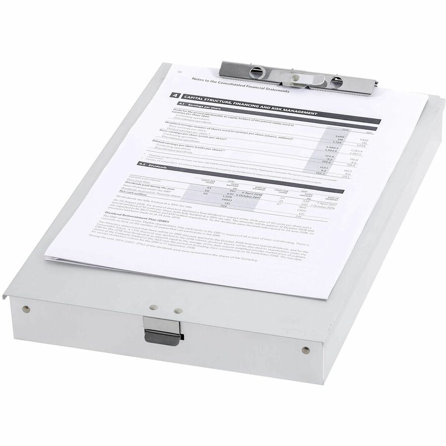 Image of Business Source Clipboard, Storage, 9-1/5"x1-1/2"x14", Silver