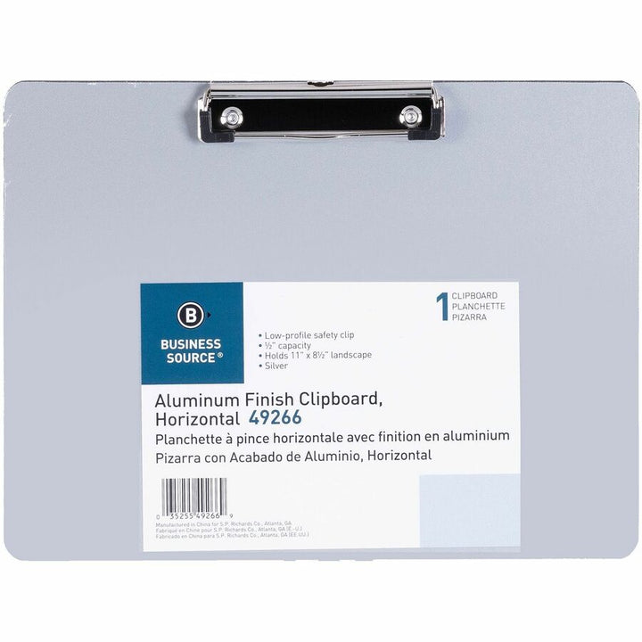 Image of Business Source Clipboard, Landscape, Plastic, 9-3/10"x12-1/5"x1/10", SR