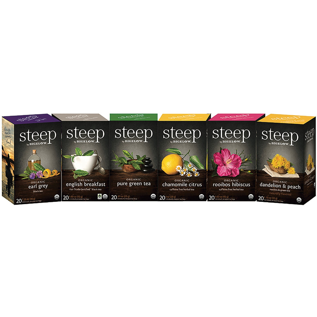Image of Bigelow® Organic Tea Assortment,Individually Wrapped,20/BX,6BX/CT,AST