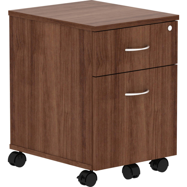 Image of Lorell Pedestal, Mobile, B/F, 15-3/4"x19-7/8"x22-7/8", Walnut