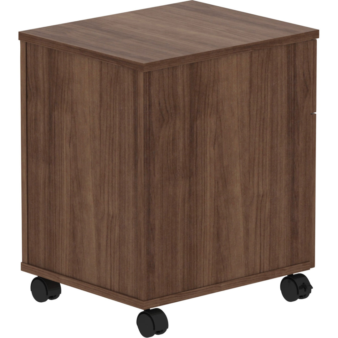 Image of Lorell Pedestal, Mobile, B/F, 15-3/4"x19-7/8"x22-7/8", Walnut