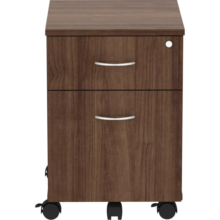 Image of Lorell Pedestal, Mobile, B/F, 15-3/4"x19-7/8"x22-7/8", Walnut