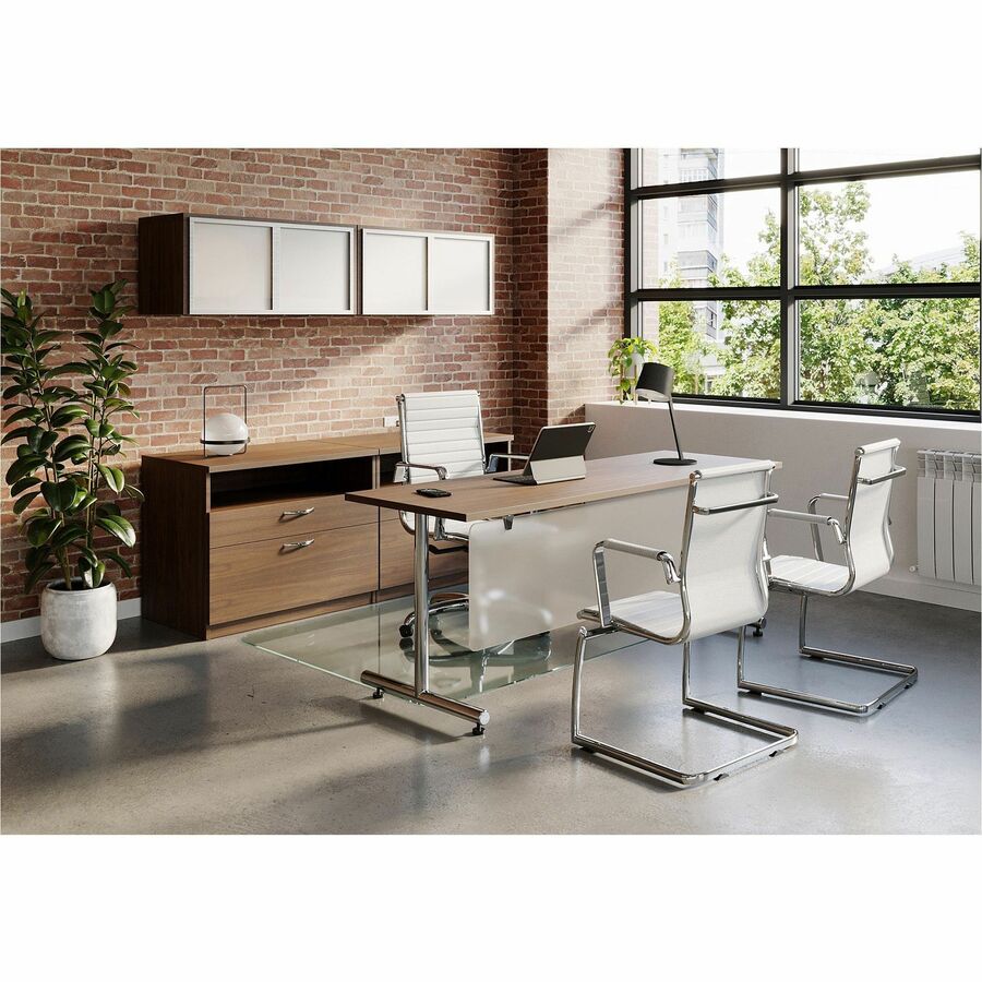 Image of Lorell File Cabinet Credenza, Open Shelf, 29-1/2"x22"x23-1/8", WT