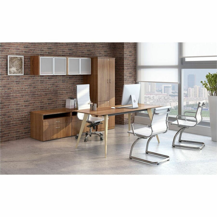 Image of Lorell File Cabinet Credenza, Open Shelf, 29-1/2"x22"x23-1/8", WT
