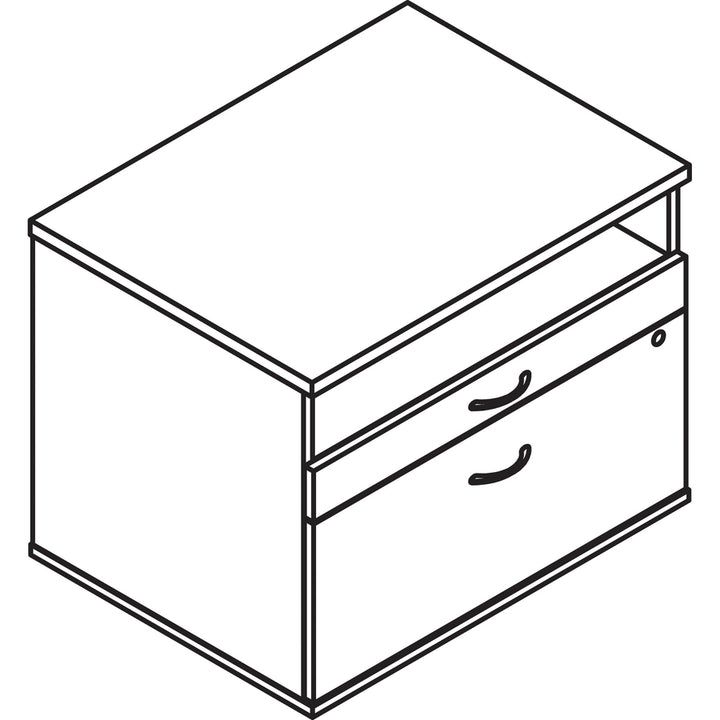 Image of Lorell File Cabinet Credenza, Open Shelf, 29-1/2"x22"x23-1/8", WT