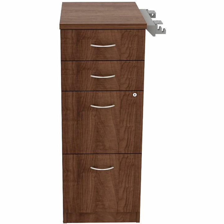 Image of Lorell File Cabinet, 4 Drawers, 15-1/2"x23-5/8"x40-3/8",Walnut