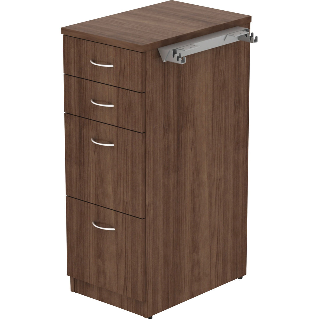 Image of Lorell File Cabinet, 4 Drawers, 15-1/2"x23-5/8"x40-3/8",Walnut