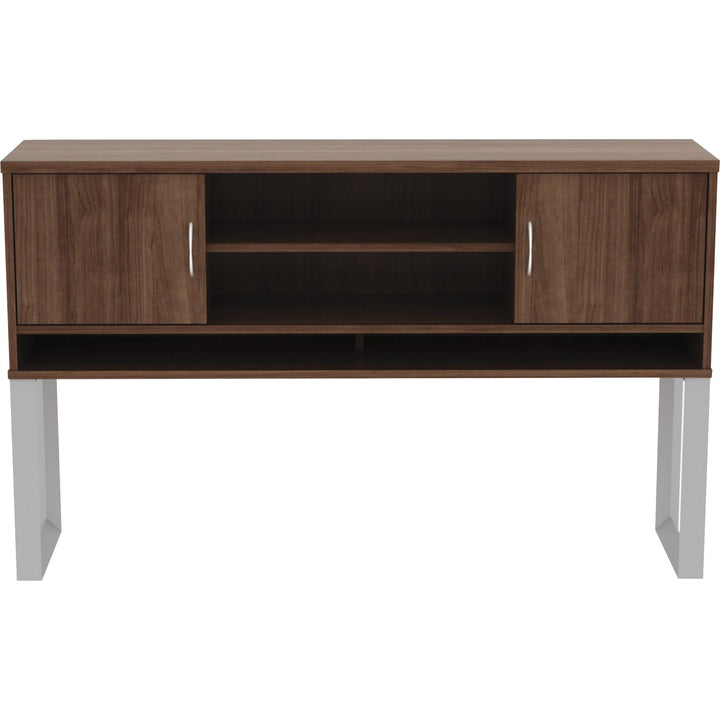 Image of Lorell Hutch, 2-piece Frame, 59"x15"x36", Walnut