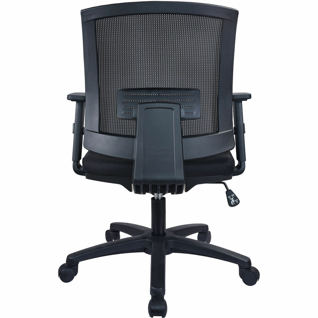 Image of Lorell Task Chair, Mid-Back, 24-1/2"Wx25-1/4"Lx42-1/2"H, Black