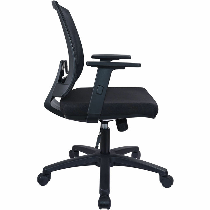 Image of Lorell Task Chair, Mid-Back, 24-1/2"Wx25-1/4"Lx42-1/2"H, Black