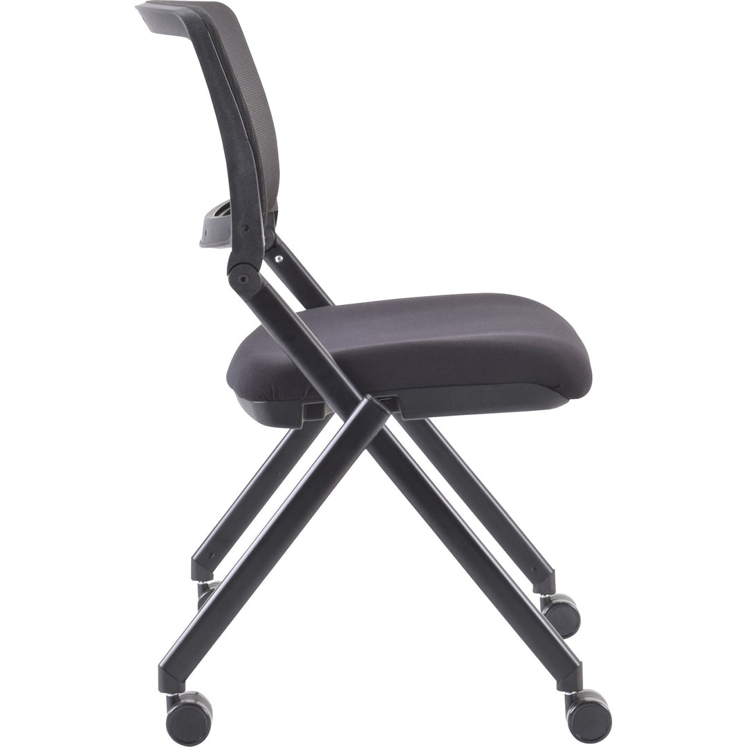 Image of Lorell Nesting Chairs, Mobile, 20-1/4"x22-7/8"x35-3/8", 2/CT, BK