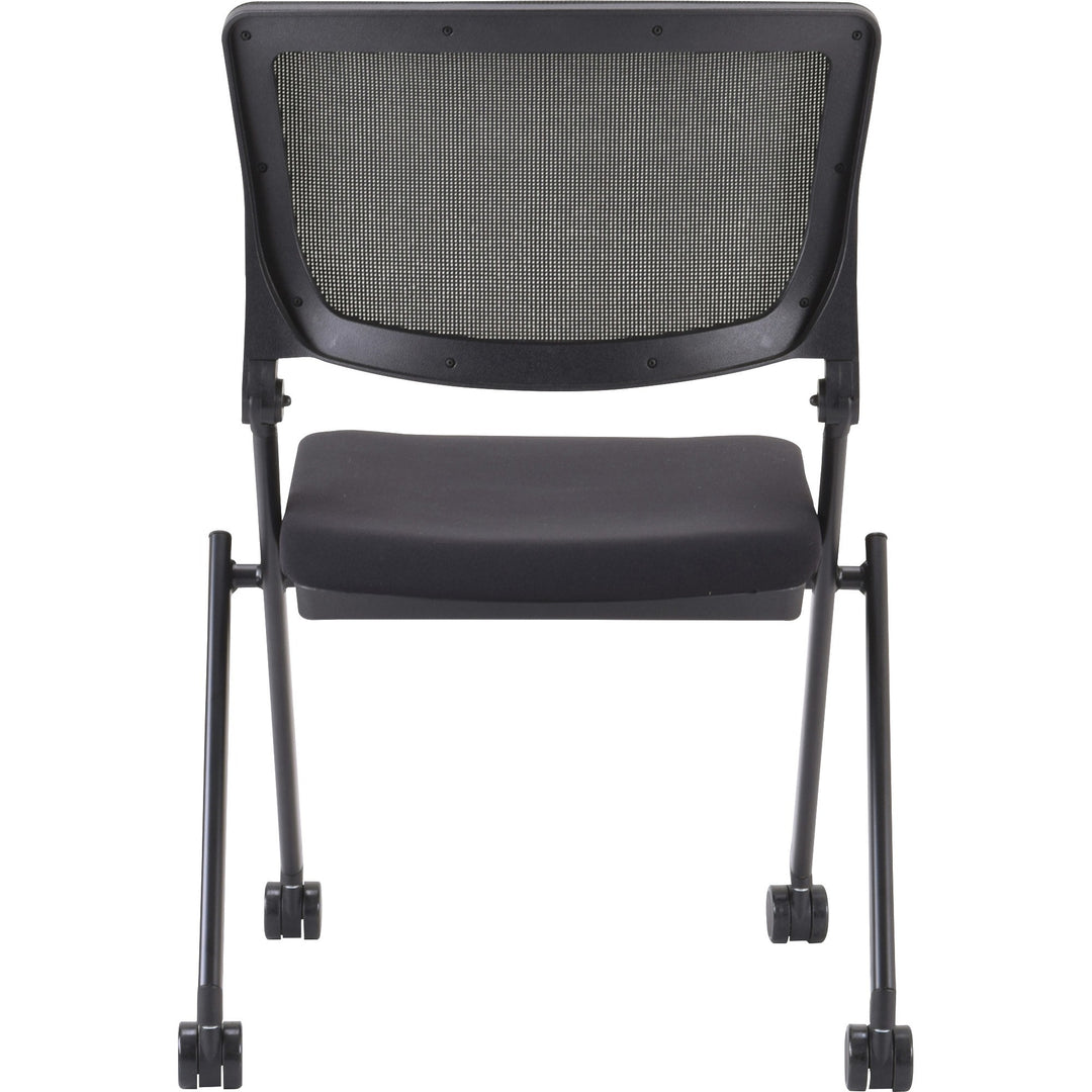 Image of Lorell Nesting Chairs, Mobile, 20-1/4"x22-7/8"x35-3/8", 2/CT, BK