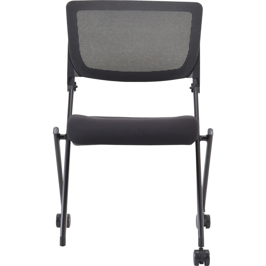 Image of Lorell Nesting Chairs, Mobile, 20-1/4"x22-7/8"x35-3/8", 2/CT, BK