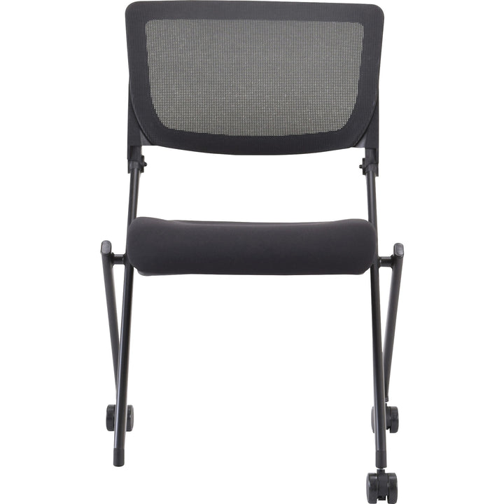 Image of Lorell Nesting Chairs, Mobile, 20-1/4"x22-7/8"x35-3/8", 2/CT, BK