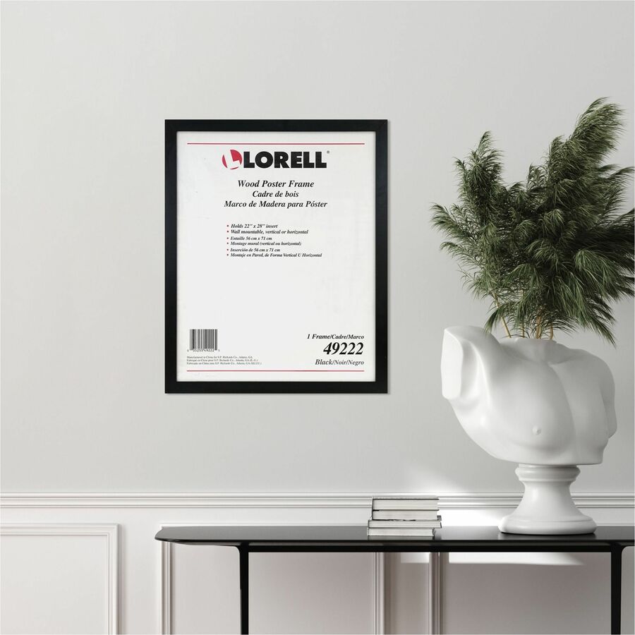 Image of Lorell Frame f/Posters,Vertical/Horizontal,Wood,22"x28",Black