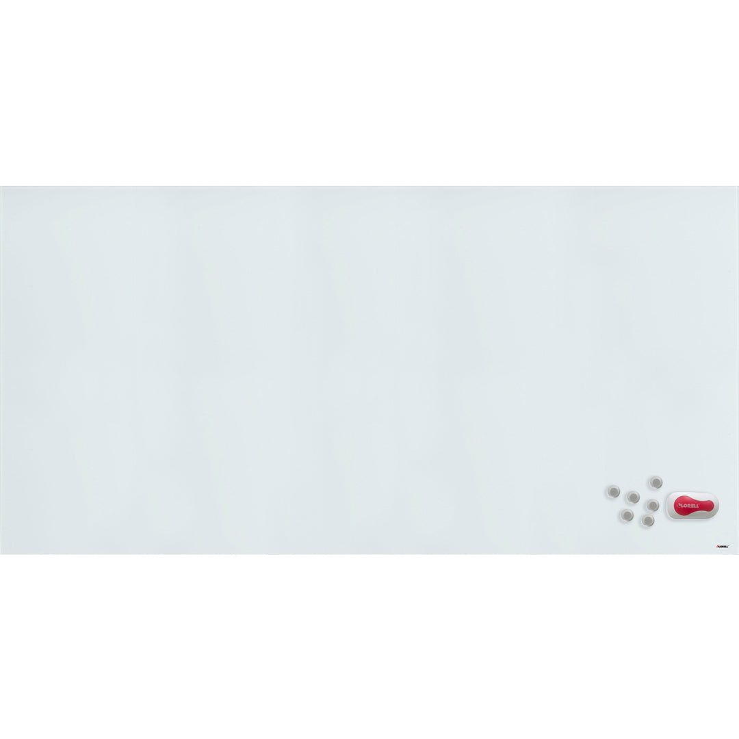 Image of Lorell Dry-Erase Board, Glass, Magnetic, 96"Wx1/10"Lx48"H, White