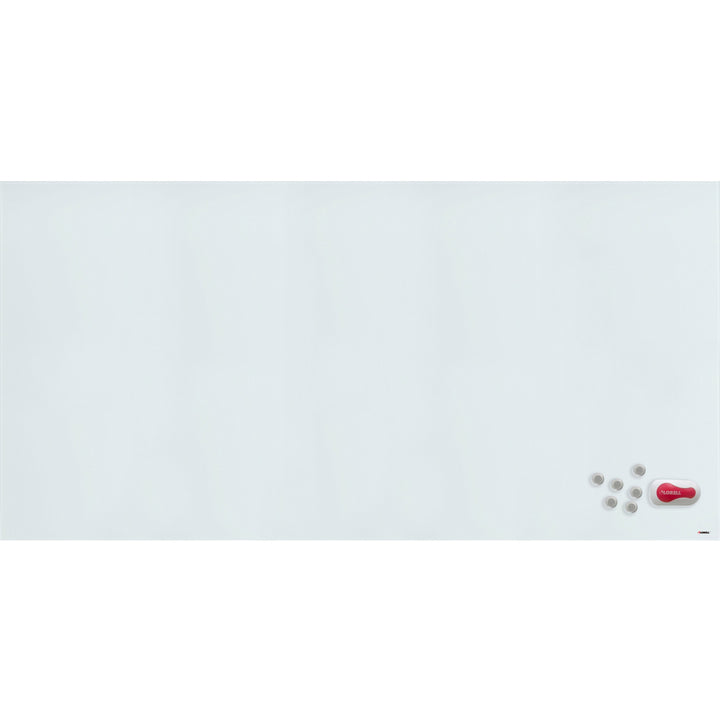 Image of Lorell Dry-Erase Board, Glass, Magnetic, 96"Wx1/10"Lx48"H, White