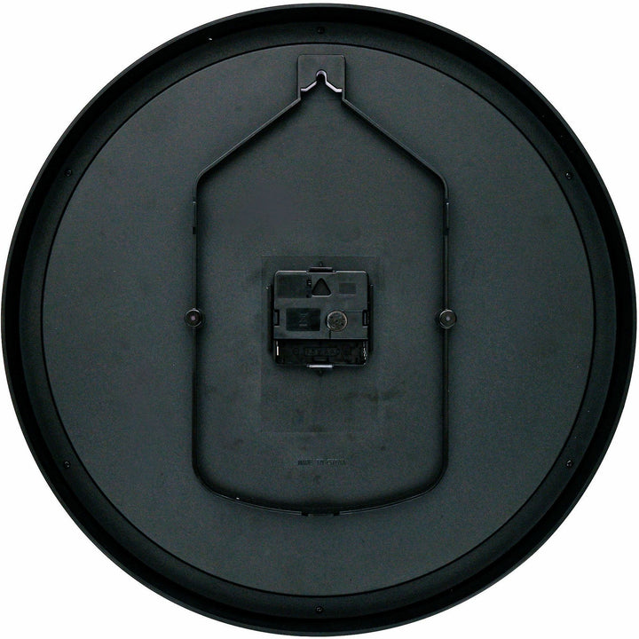 Image of Lorell 61009 14-1/2" Self-Set Wall Clock, Analog, Quartz, White Main Dial, Black Case, 1 Each