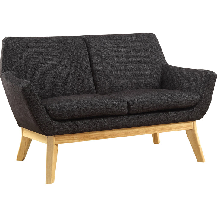 Image of Lorell Loveseat, Lumbar Support, 19-3/4"Wx53-1/10"Lx32-3/4"H, BK/NL