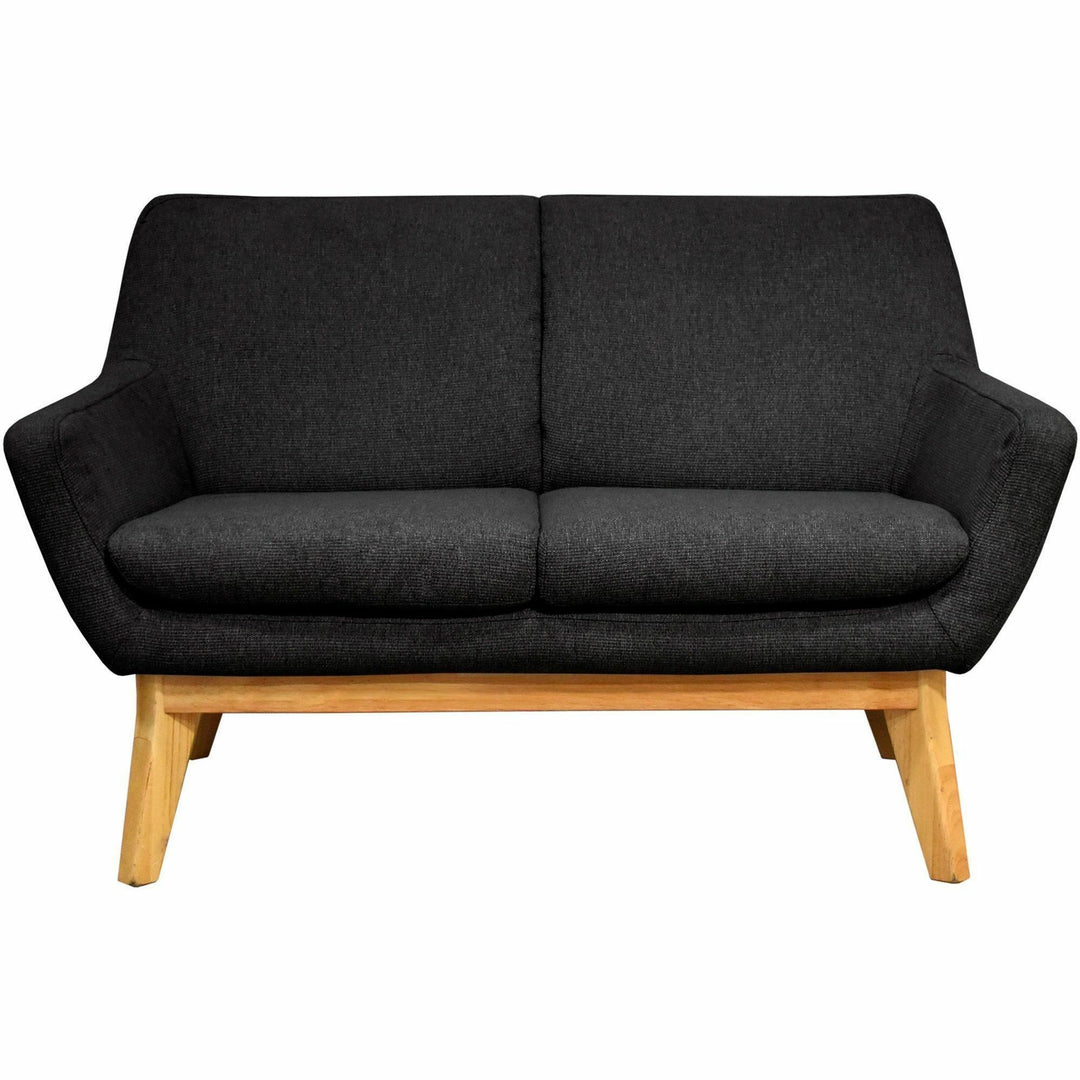 Image of Lorell Loveseat, Lumbar Support, 19-3/4"Wx53-1/10"Lx32-3/4"H, BK/NL