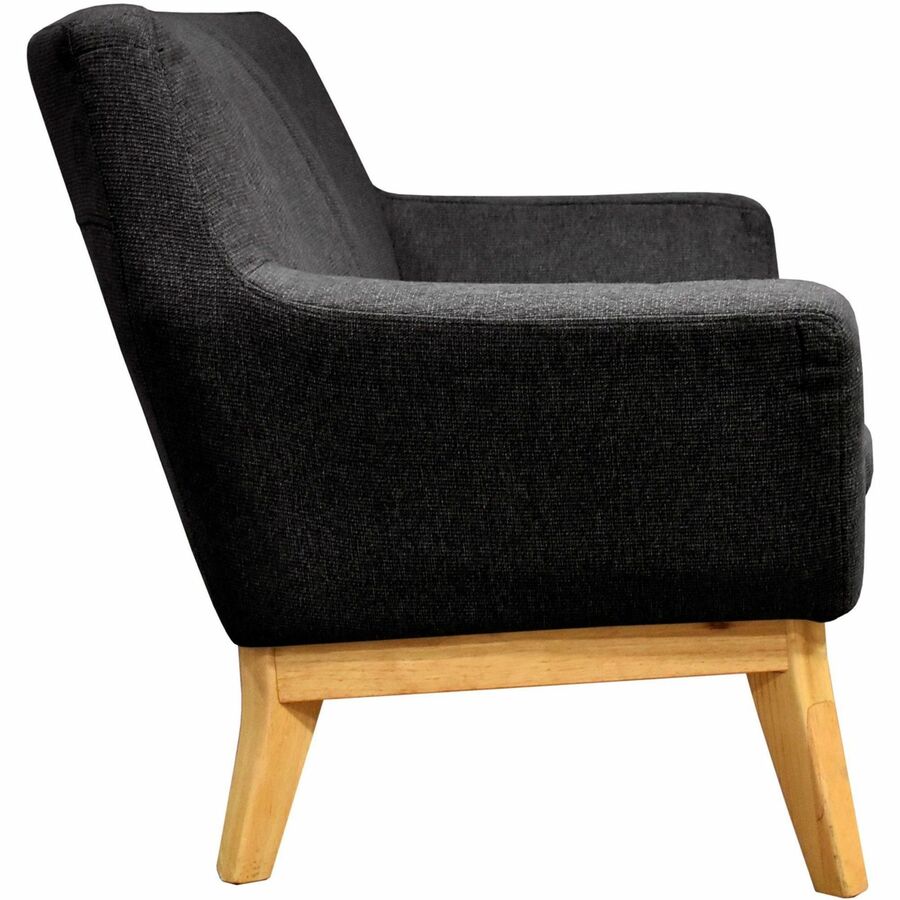 Image of Lorell Loveseat, Lumbar Support, 19-3/4"Wx53-1/10"Lx32-3/4"H, BK/NL