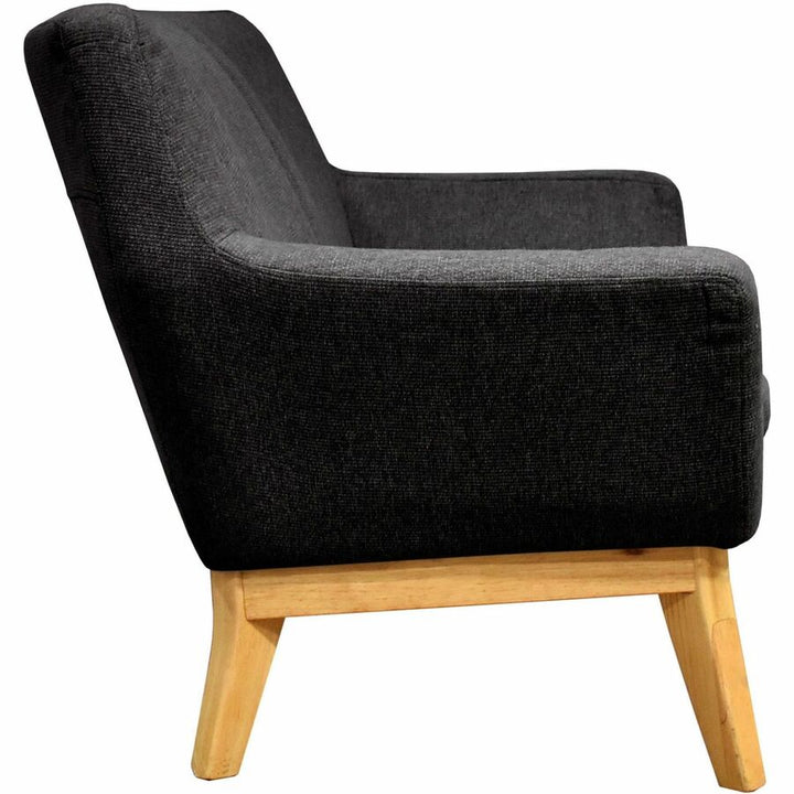 Image of Lorell Loveseat, Lumbar Support, 19-3/4"Wx53-1/10"Lx32-3/4"H, BK/NL