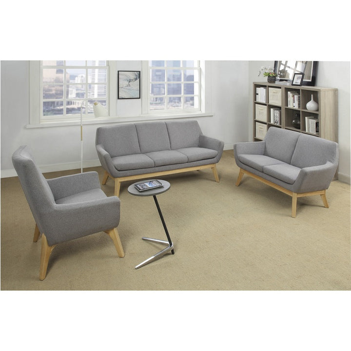 Image of Lorell Loveseat, Lumbar Support, 53-1/10"Wx19-3/4"Lx32-3/4"H, GY/NL
