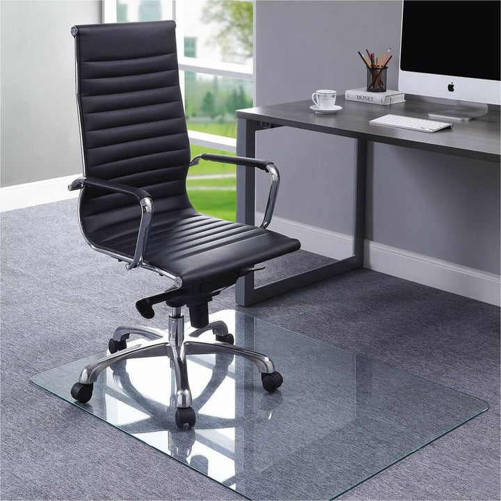 Image of Lorell Chairmat, Tempered Glass, 46"Wx36"Lx1/4"H, Clear